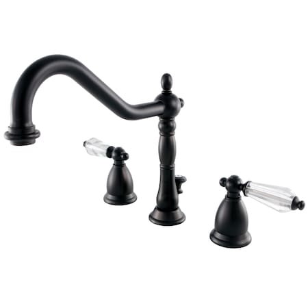 Kingston Brass 8" Widespread Bathroom Faucet, Oil Rubbed Bronze KS1995WLL
